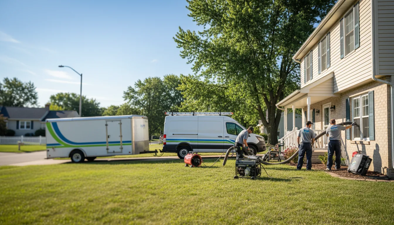 Flooded Basement Restoration And Cleanup With Repair in Blandinsville, IL near me